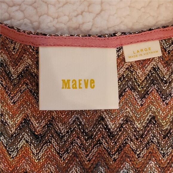 Maeve for Anthropologie Westwater knit Chevron dress Large - Picture 9 of 12